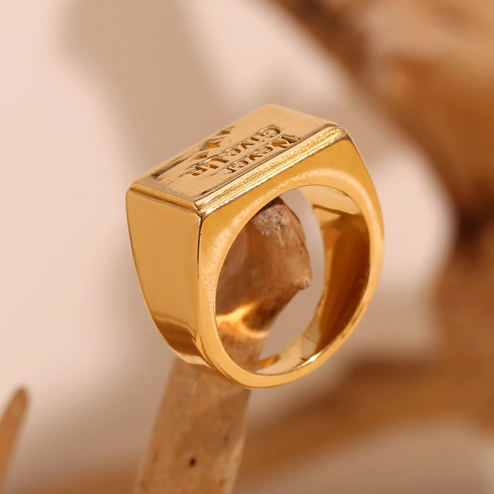 Never Give Up Ring