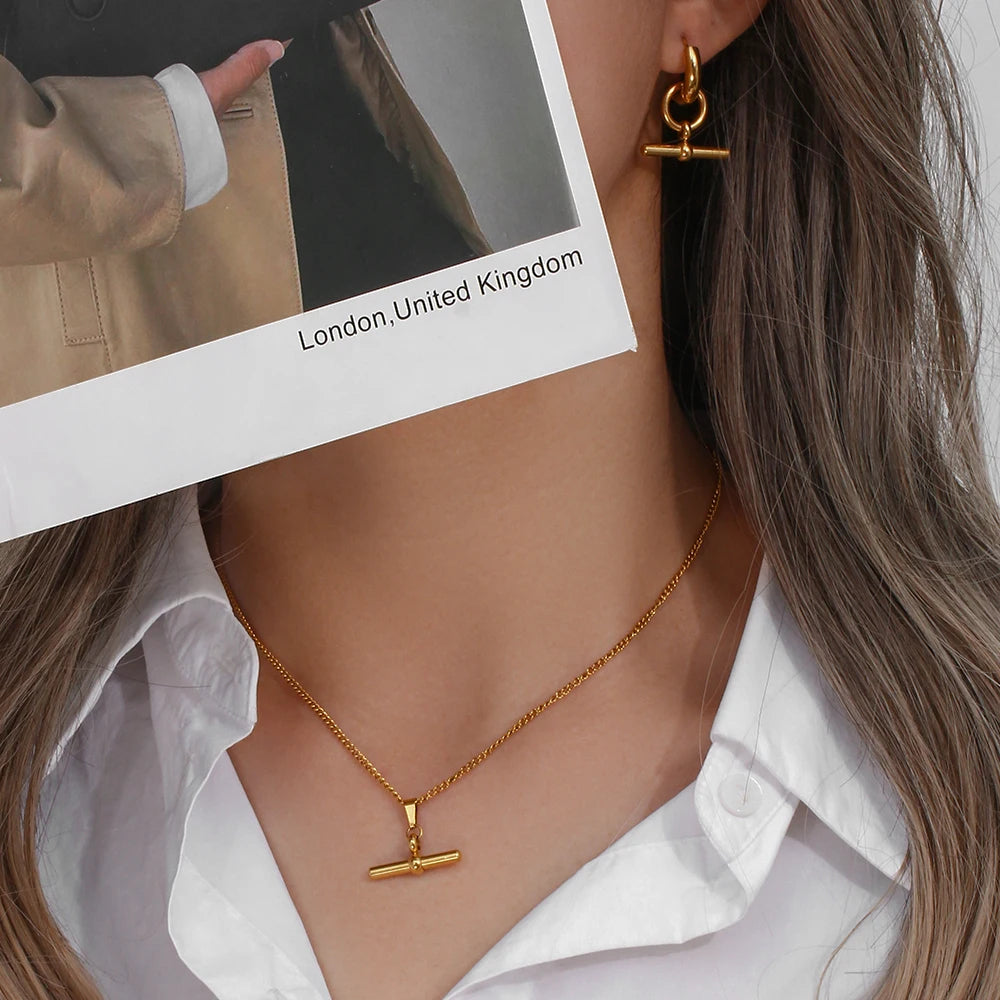 OT Bar Hoop Earrings