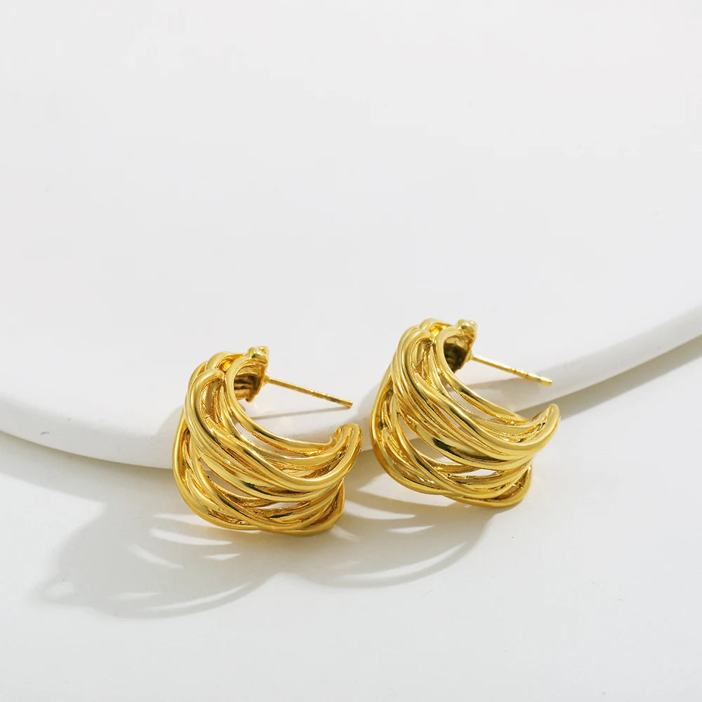Hollow Hoop Earrings