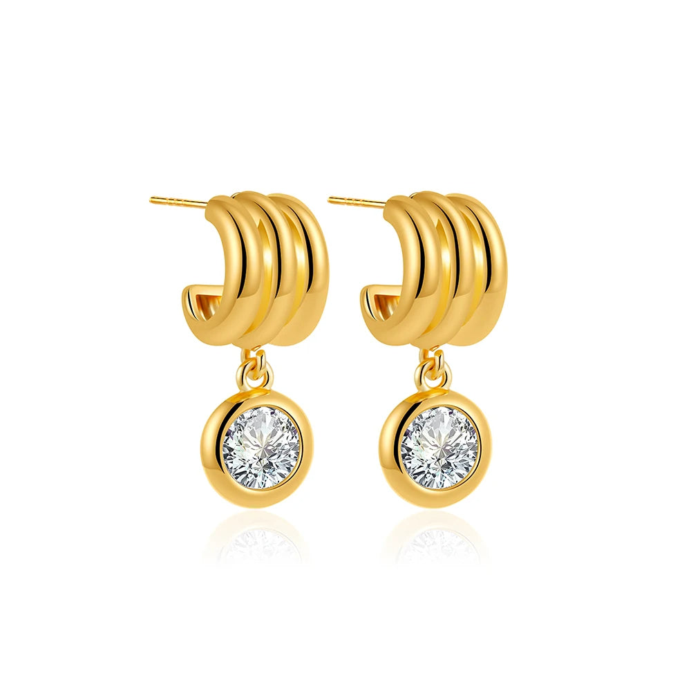 Rhinestone Drop Earrings