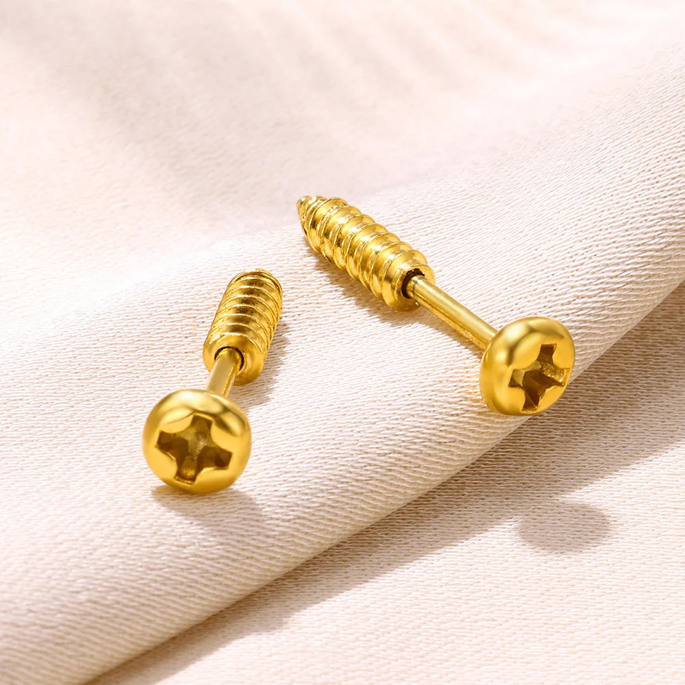 Screw Stud Earrings