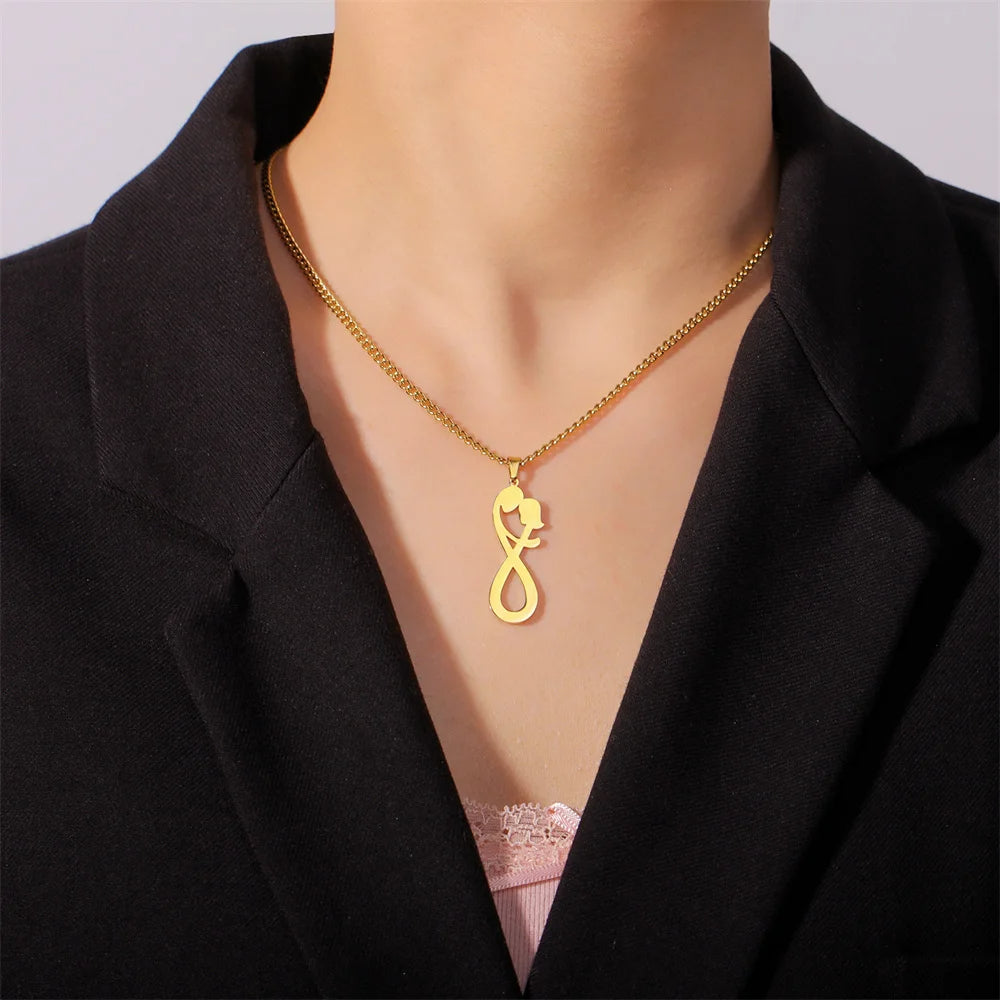Infinity Couple Hug Necklace