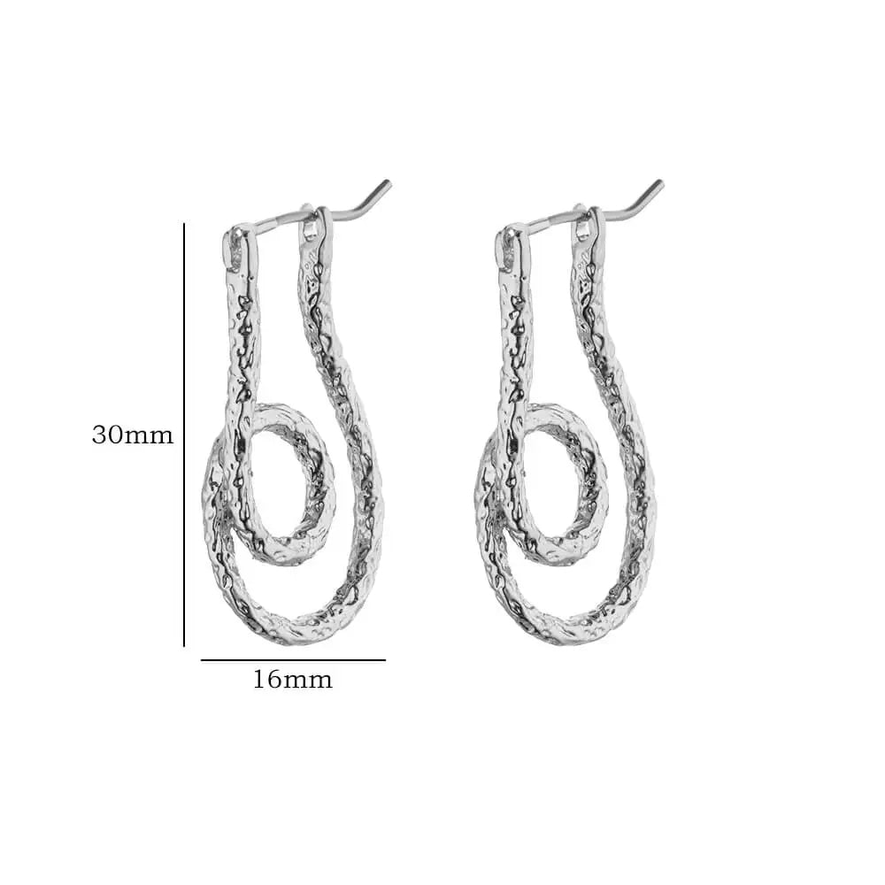 Curved Rope Stud Earrings
