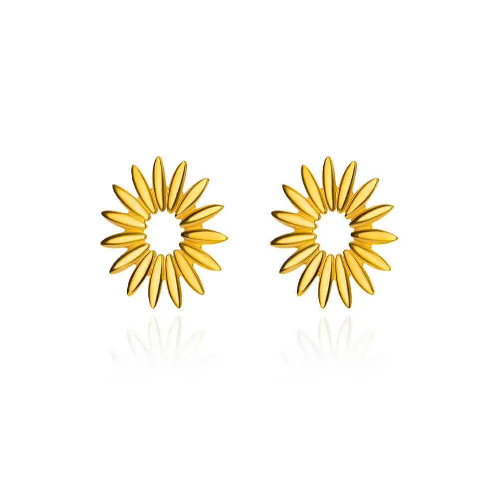Minimal Sunflower Earrings