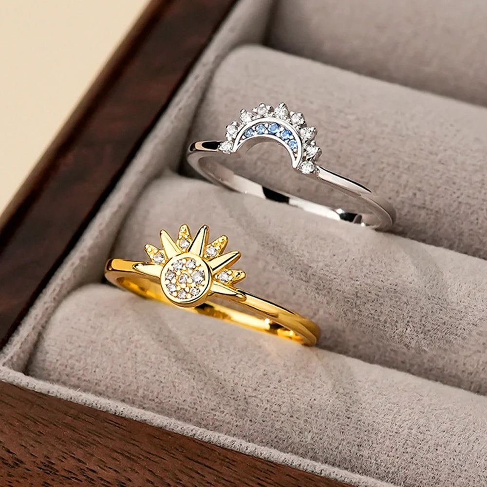 Sun & Moon Couple Ring