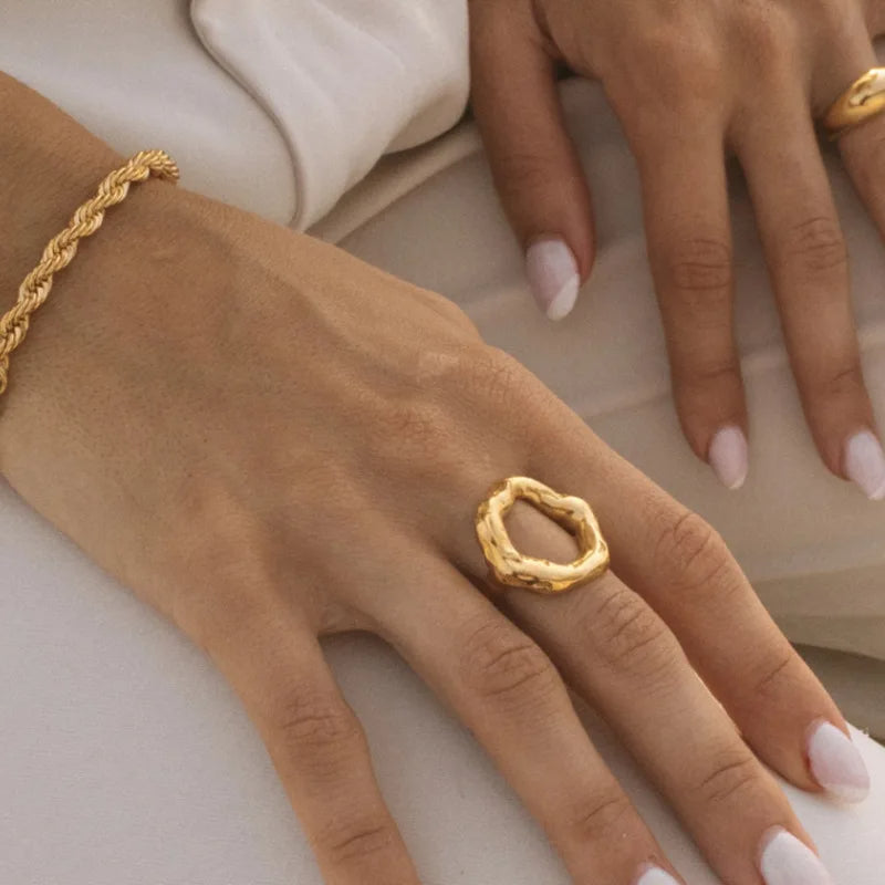 Gold Plated Circle Ring
