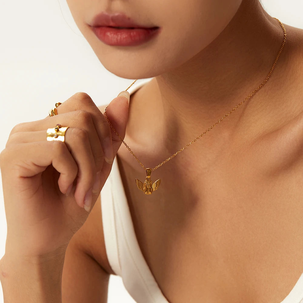 Gold Angel Necklace