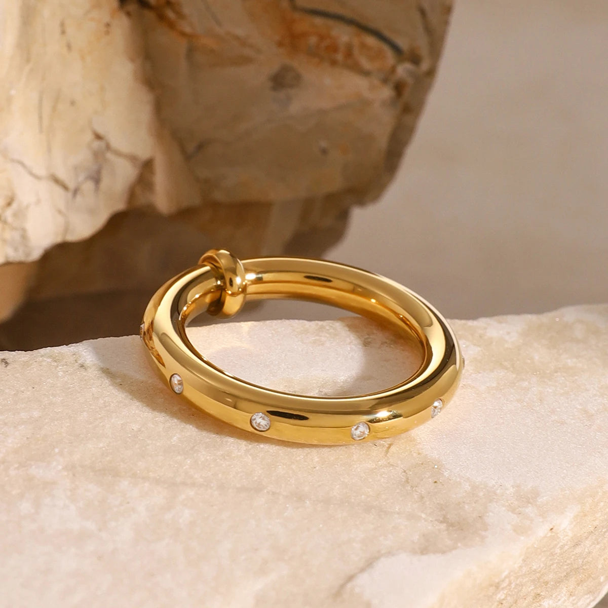 Plain Rhinestone Ring
