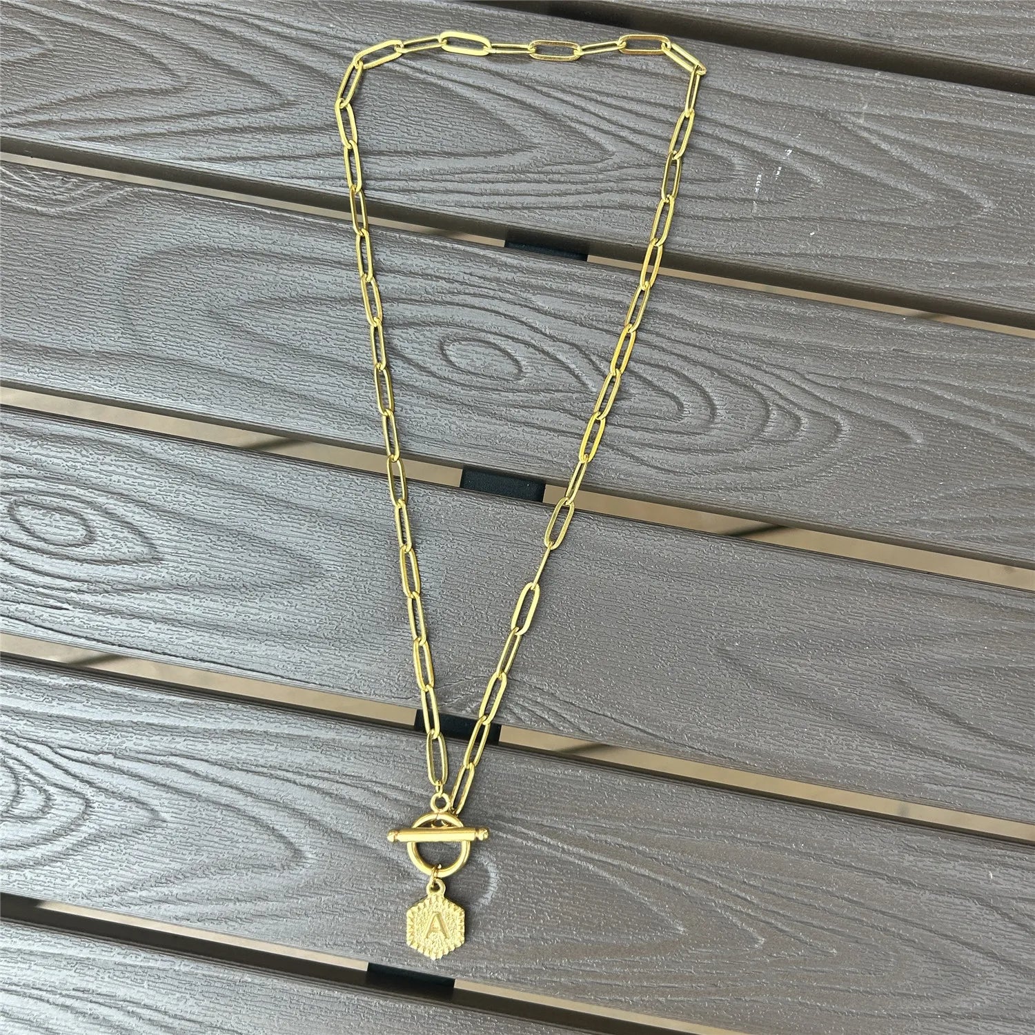 Alphabet Toggle Choker Necklace