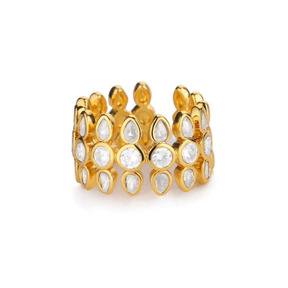 White Zircon Ring