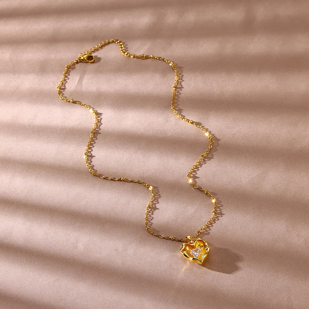 Zircon Heart Necklace