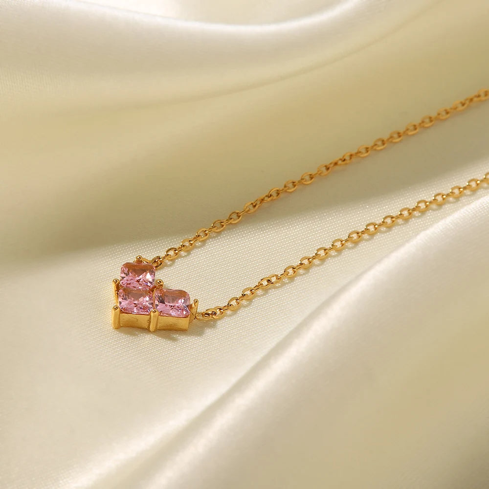 Zirconia Heart Necklace