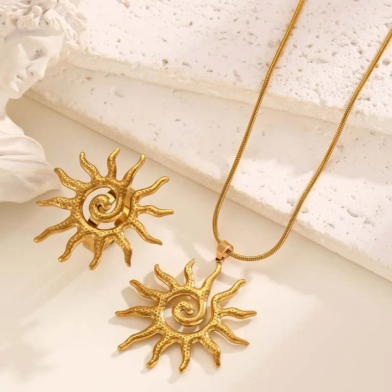 Spiral Sun Necklace