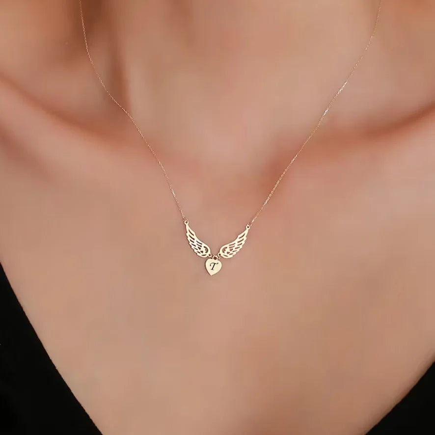 Guardian Angel Heart Necklace