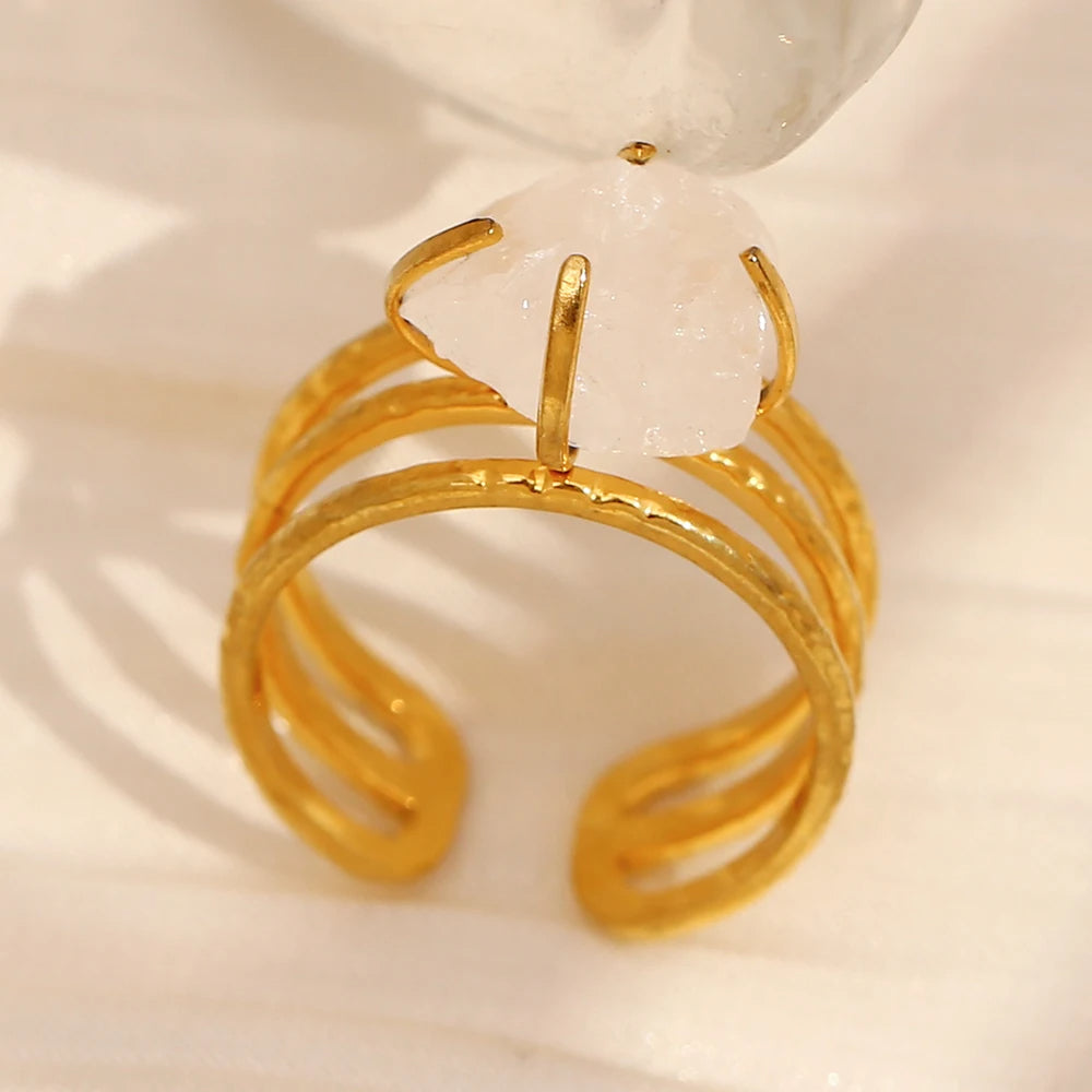 White Crystal Ring