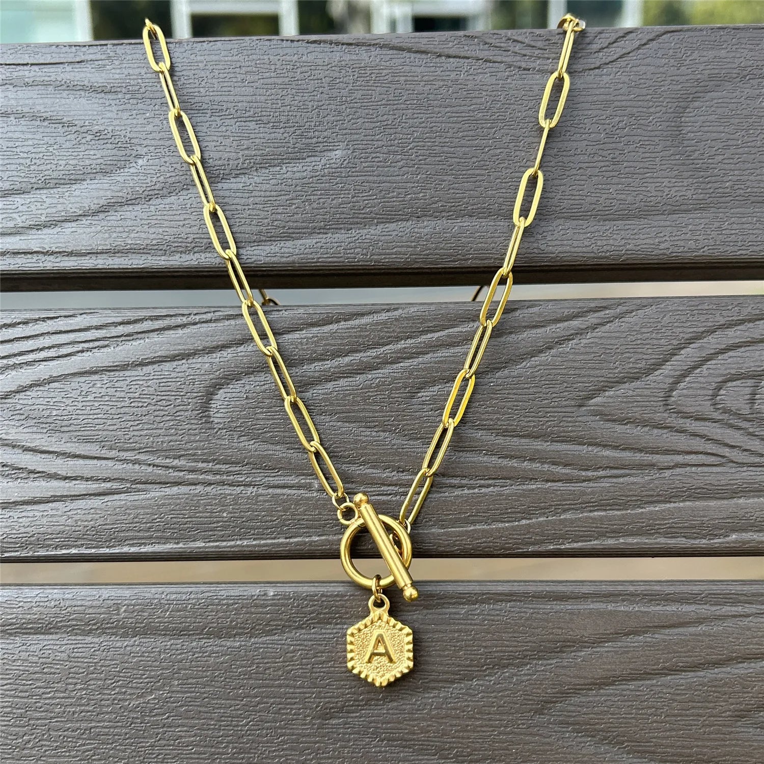 Alphabet Toggle Choker Necklace