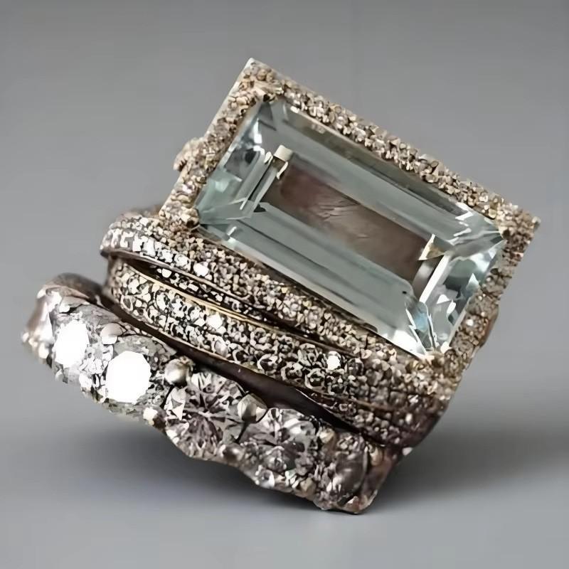 3 PCS Turqoise Stackable Ring