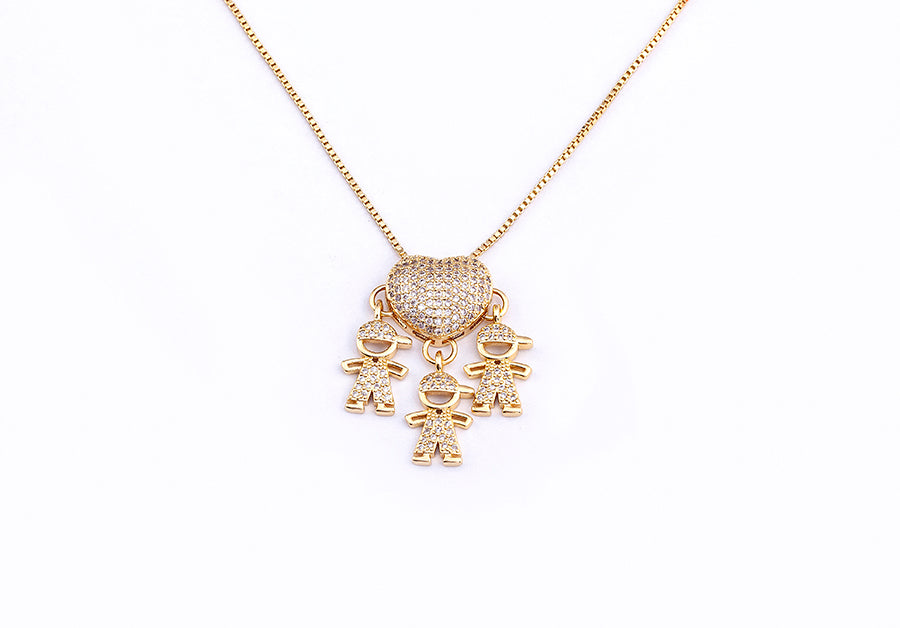 Family Heart Necklace