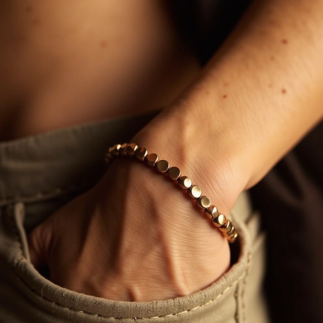 Tibetan Copper Bead Bracelet