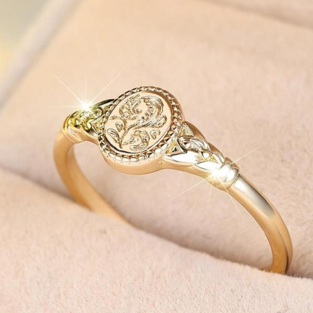 Inlaid Flower Ring