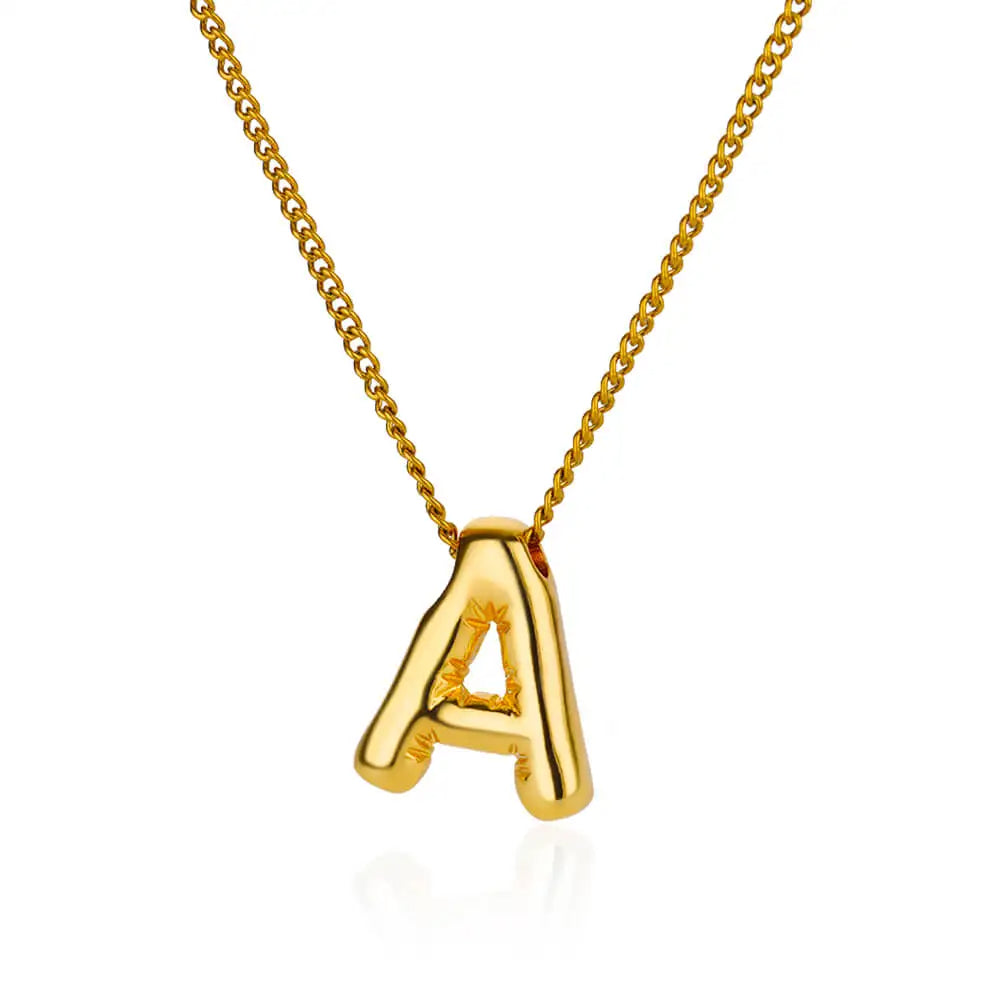 Chunky Initial Letter Necklace