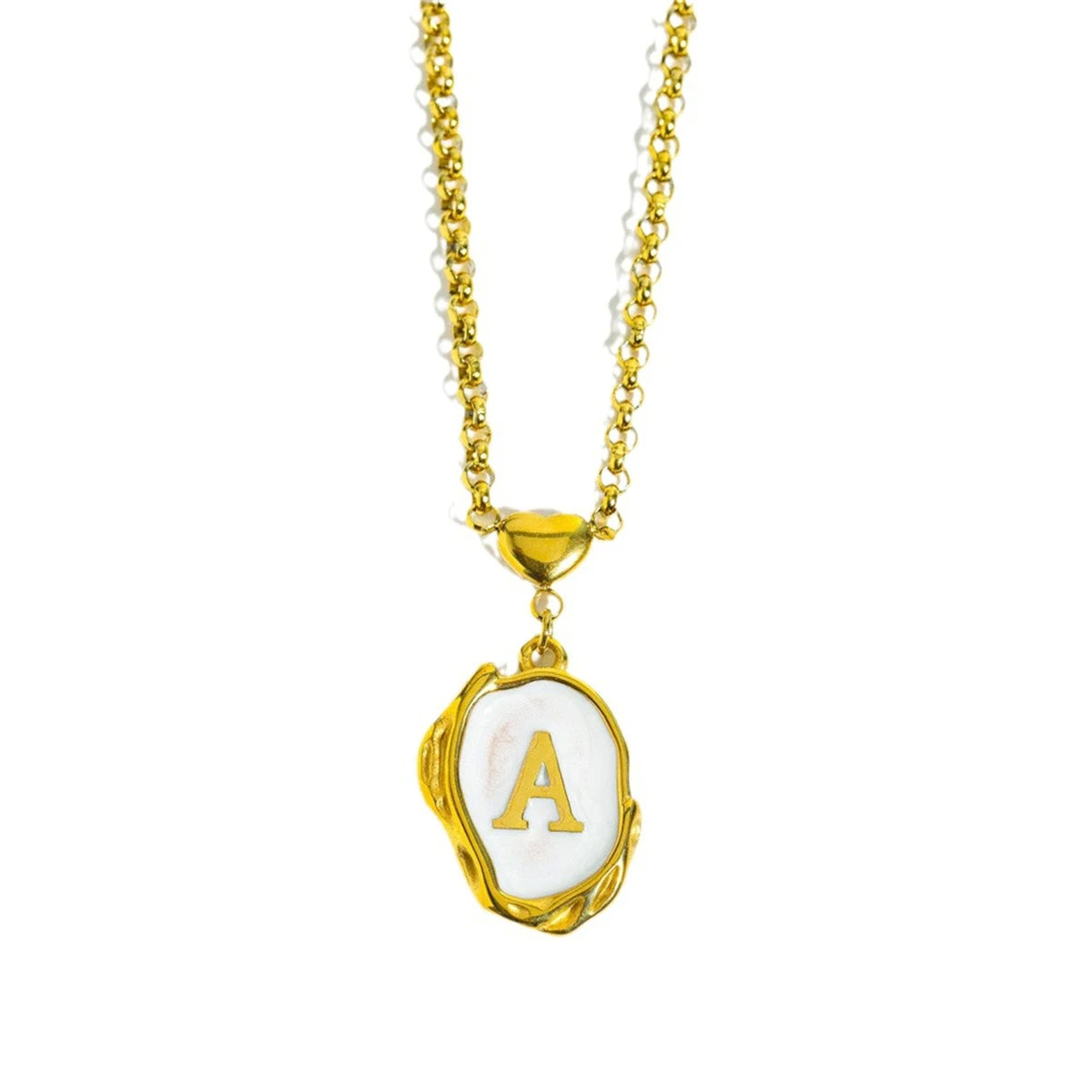 Irregular Dripping Initial Necklace