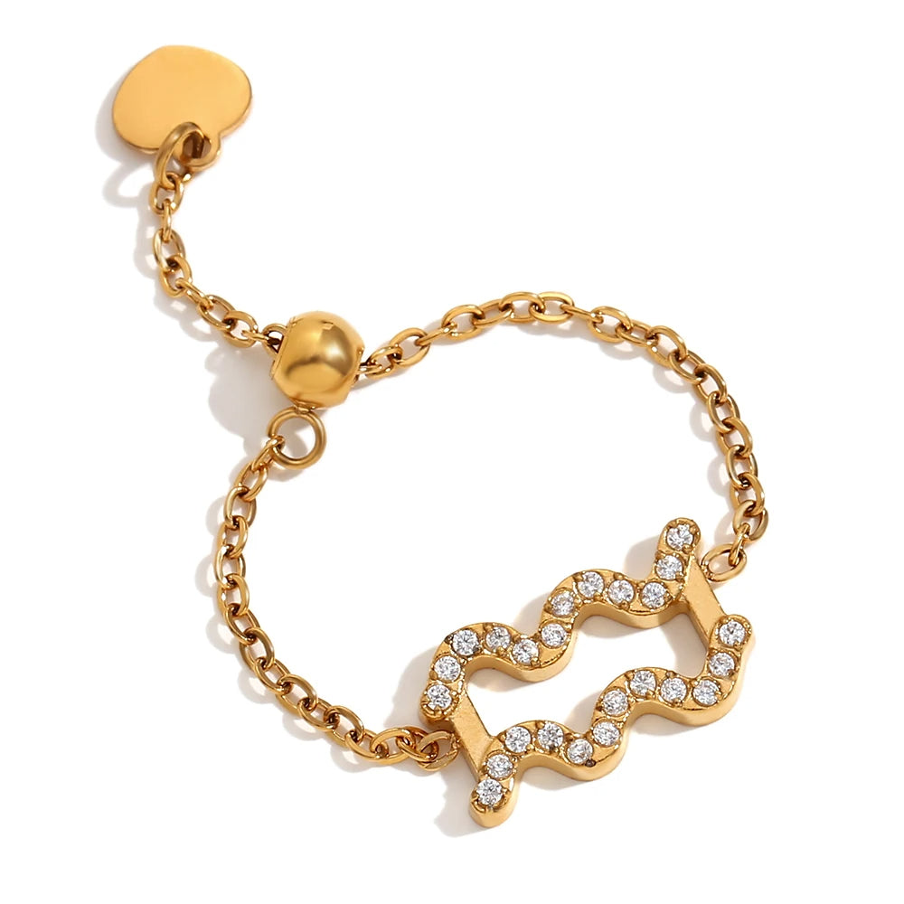 Adjustable Zodiac Sign Ring