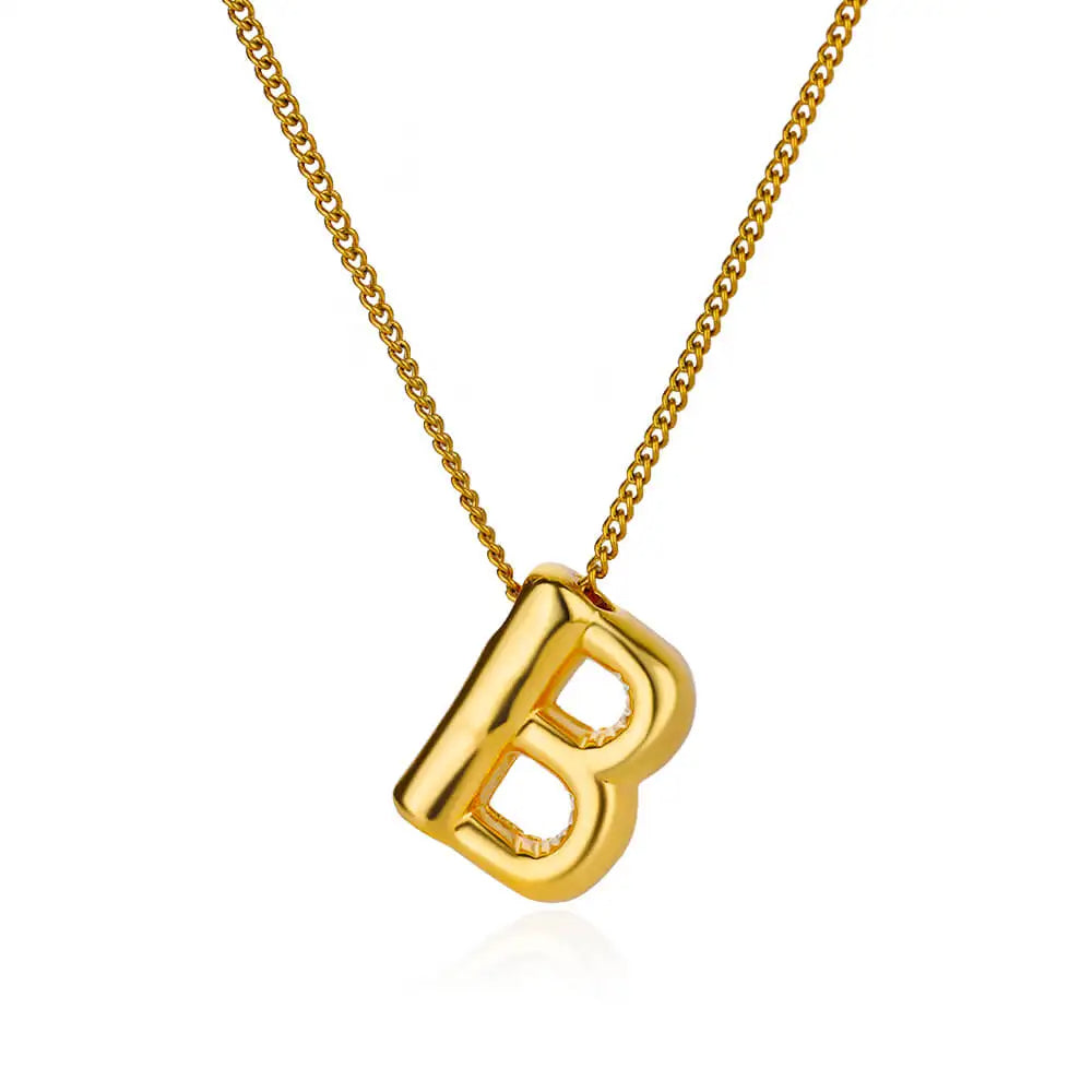 Chunky Initial Letter Necklace