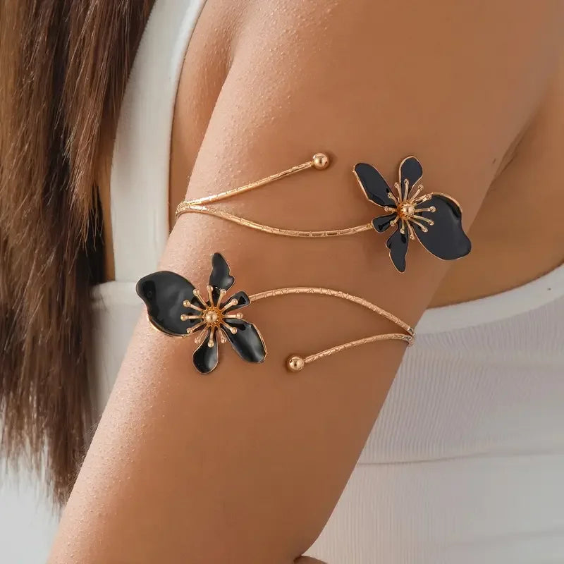 Floral Cuff Arm Bracelet