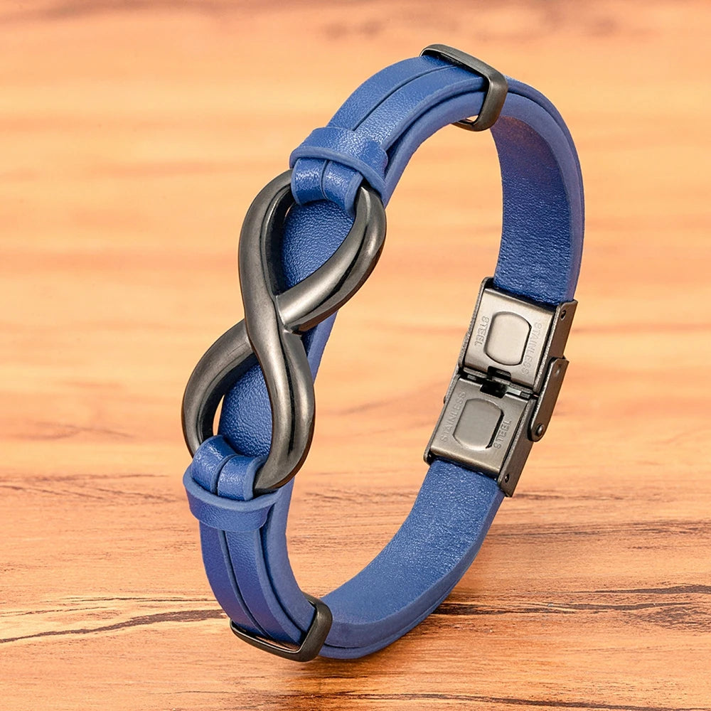 Infinity Leather Bracelet