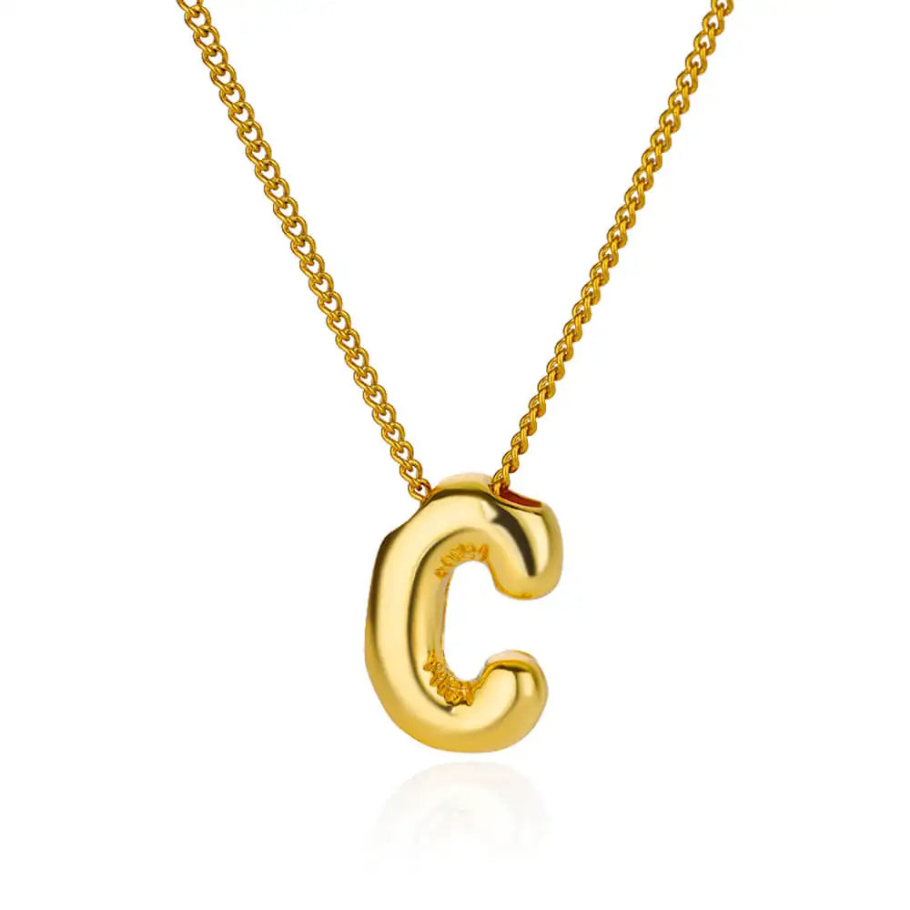 Chunky Initial Letter Necklace