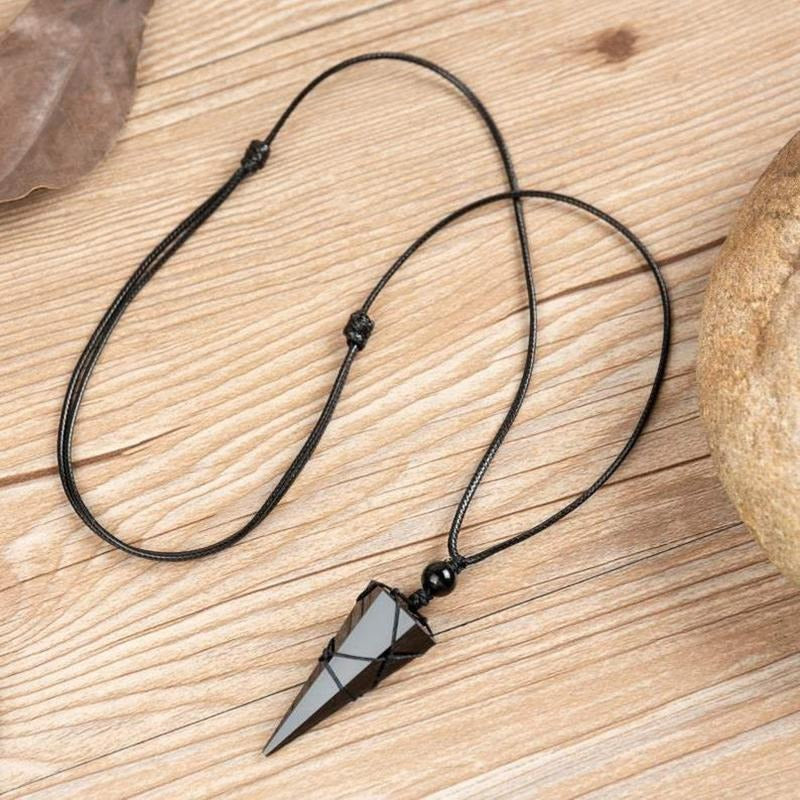 Obsidian Stone Necklace