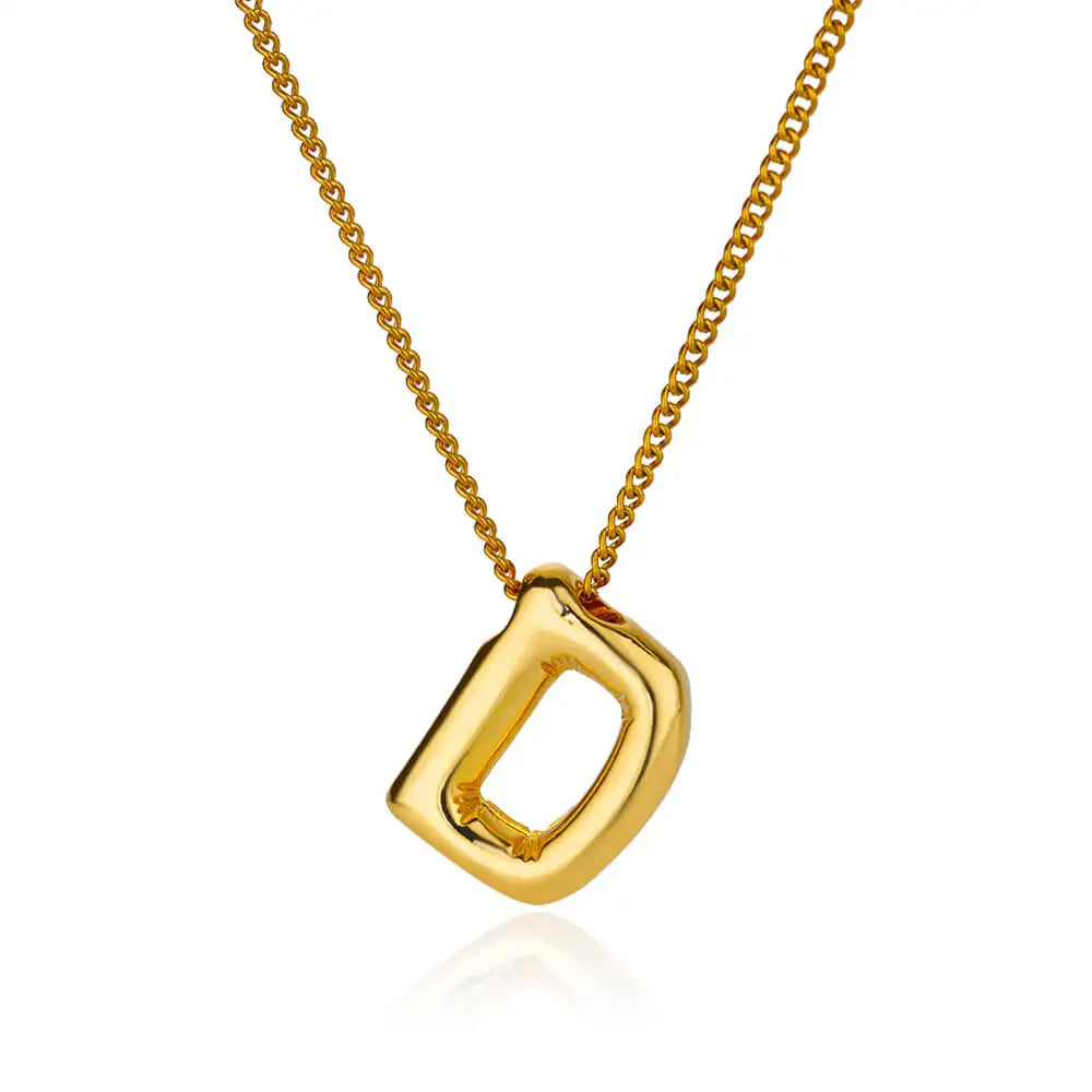 Chunky Initial Letter Necklace