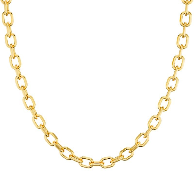 14K Gold Paperclip Necklace