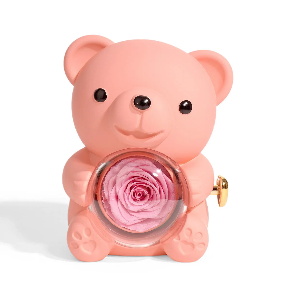 Hugging Bear Rose Jewelry Box