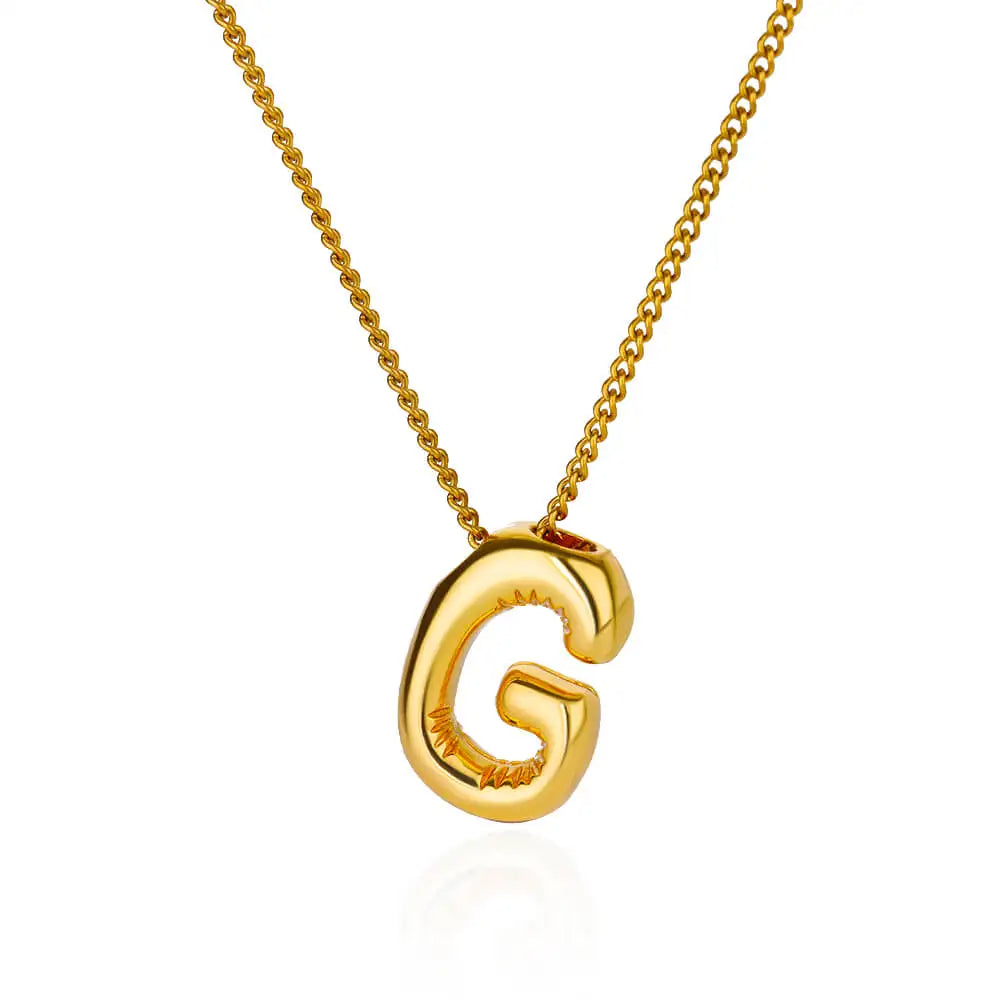 Chunky Initial Letter Necklace