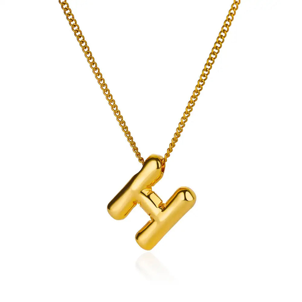 Chunky Initial Letter Necklace