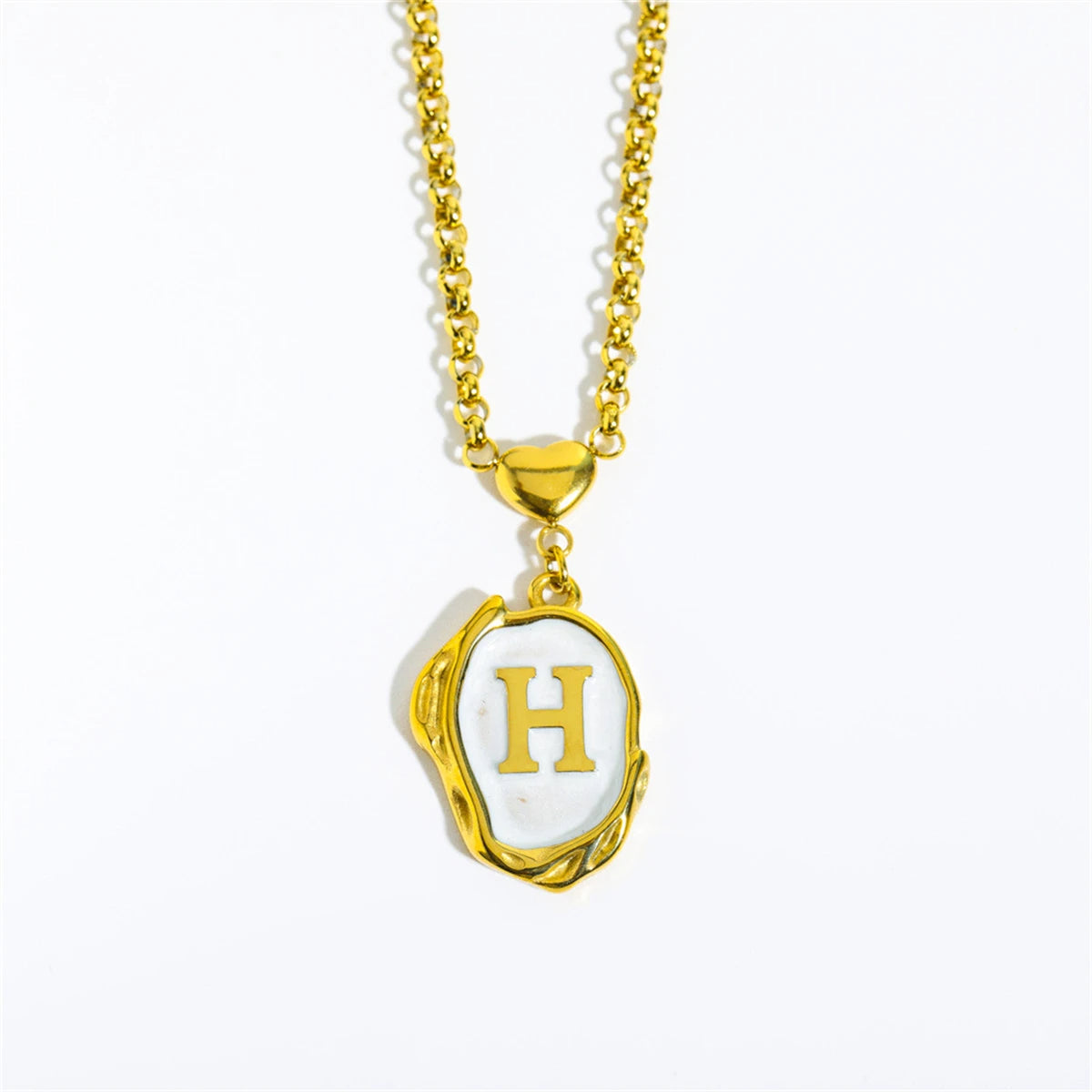 Irregular Dripping Initial Necklace