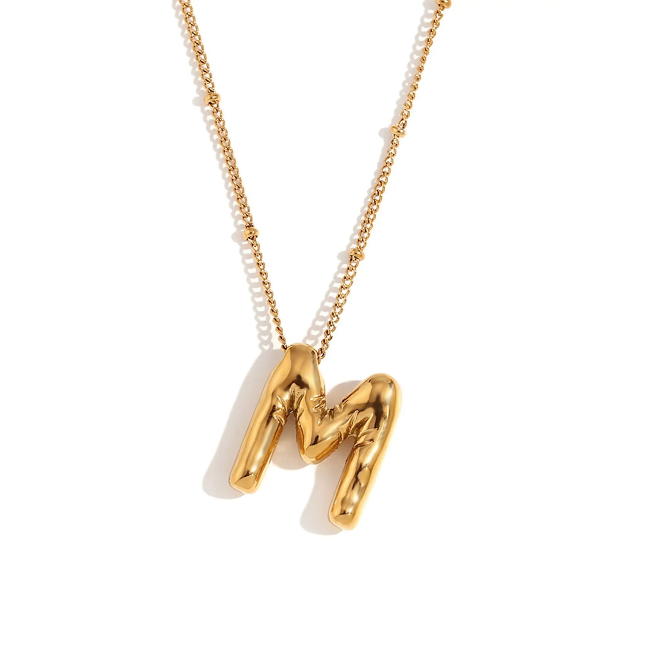 Bubble Initial Necklace