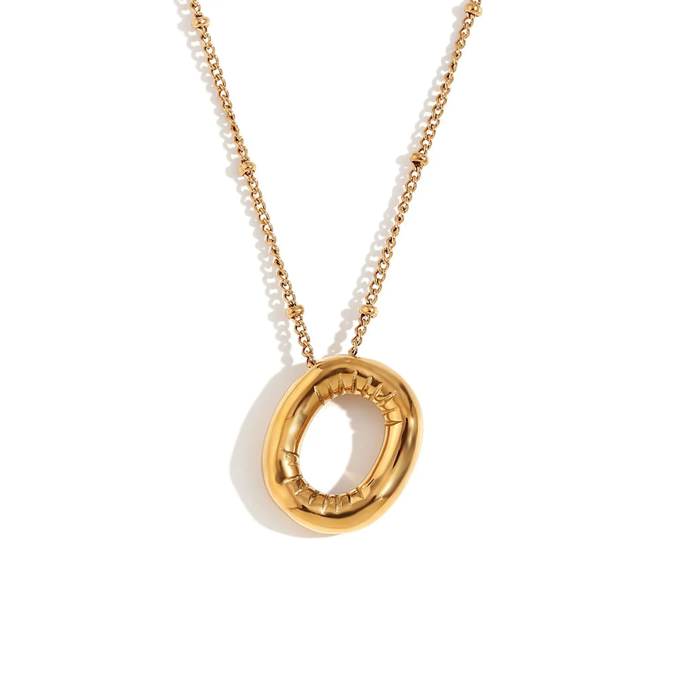 Bubble Initial Necklace