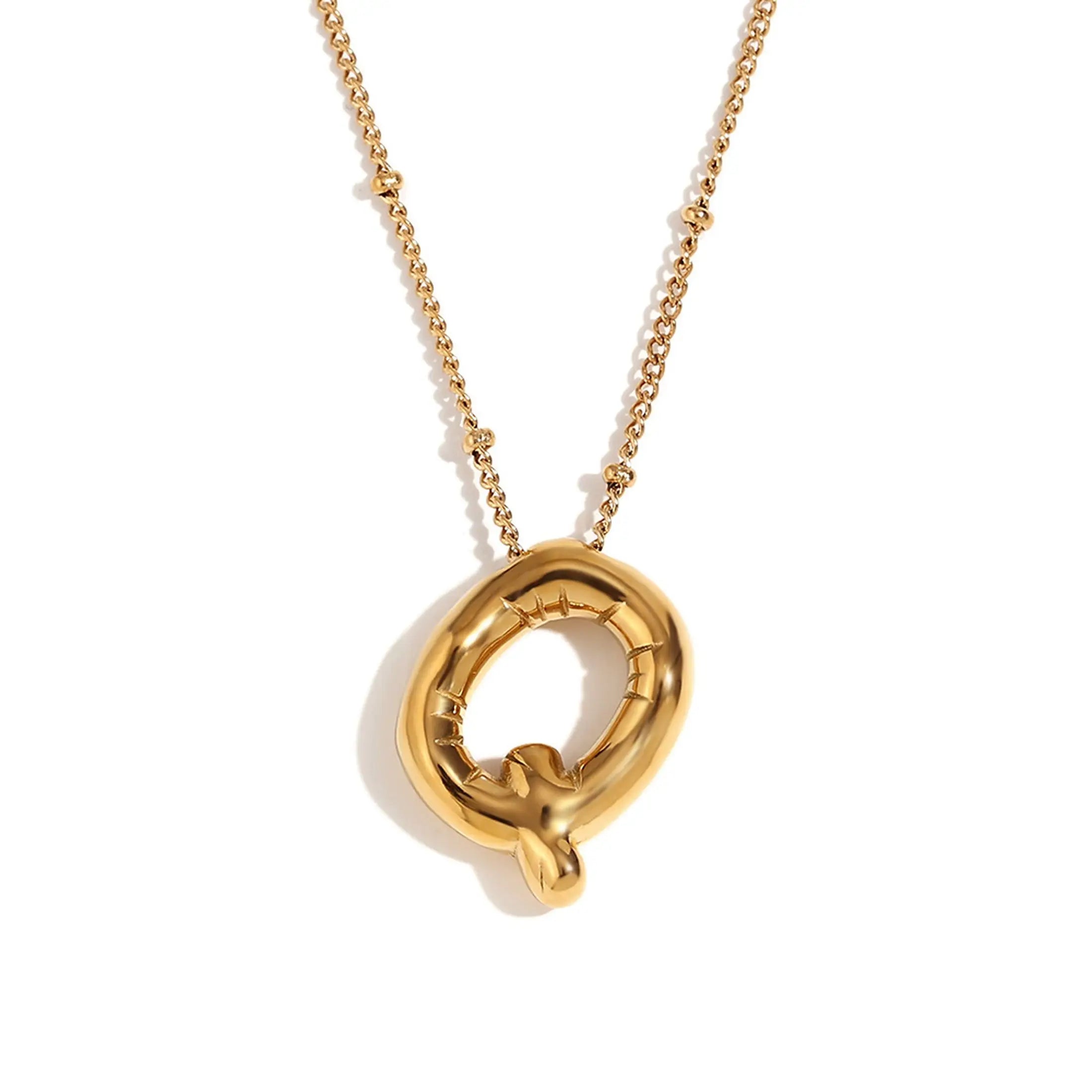 Bubble Initial Necklace