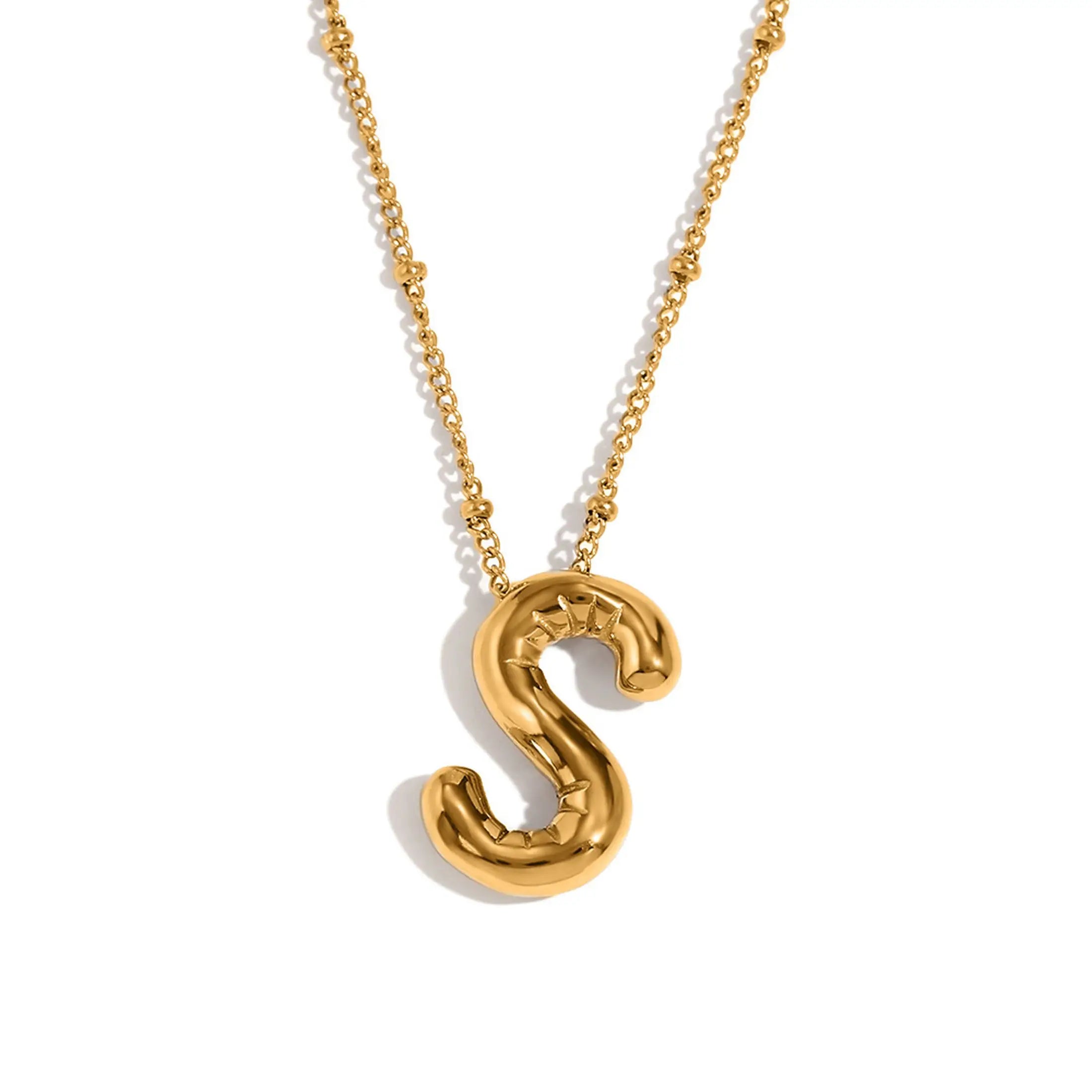 Bubble Initial Necklace