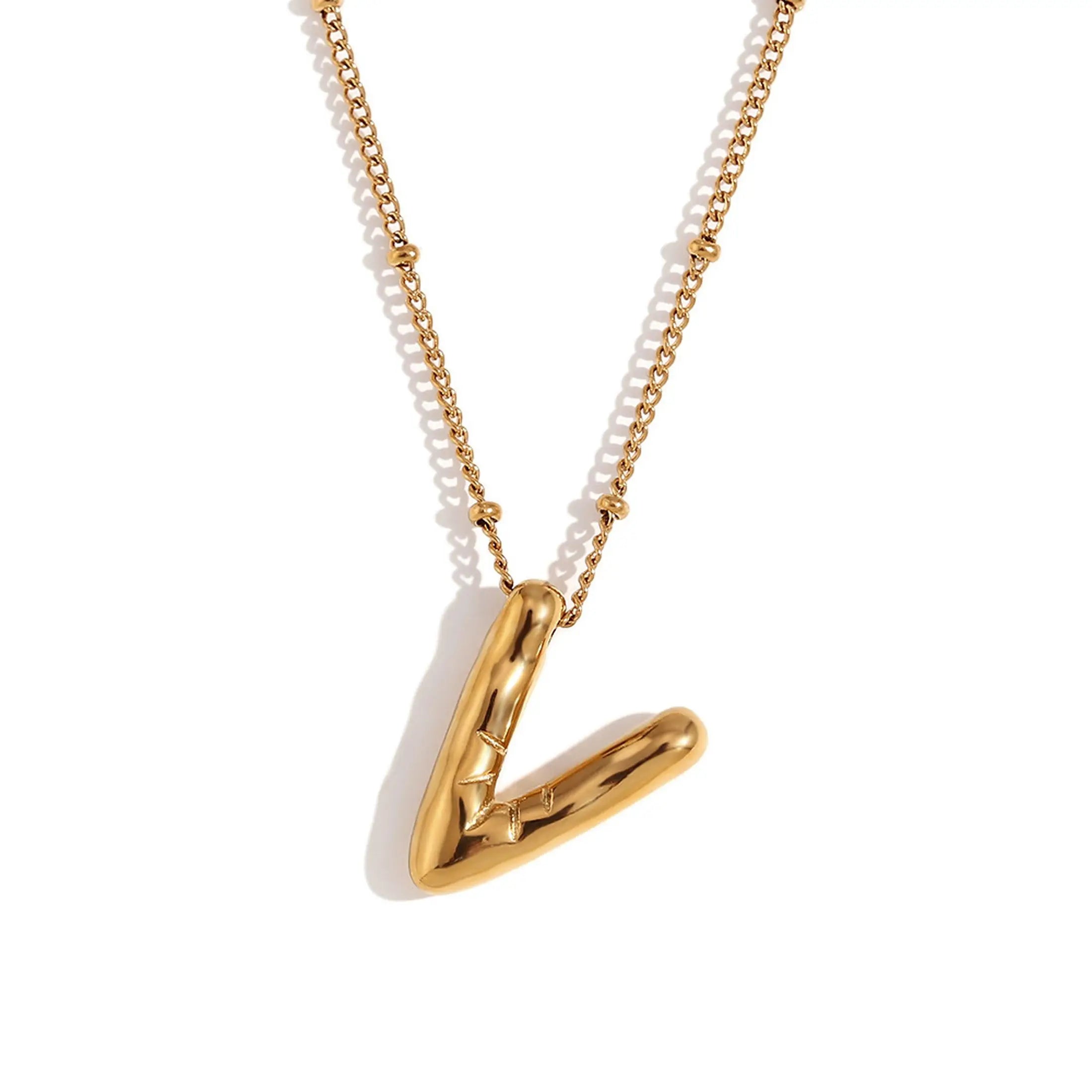 Bubble Initial Necklace