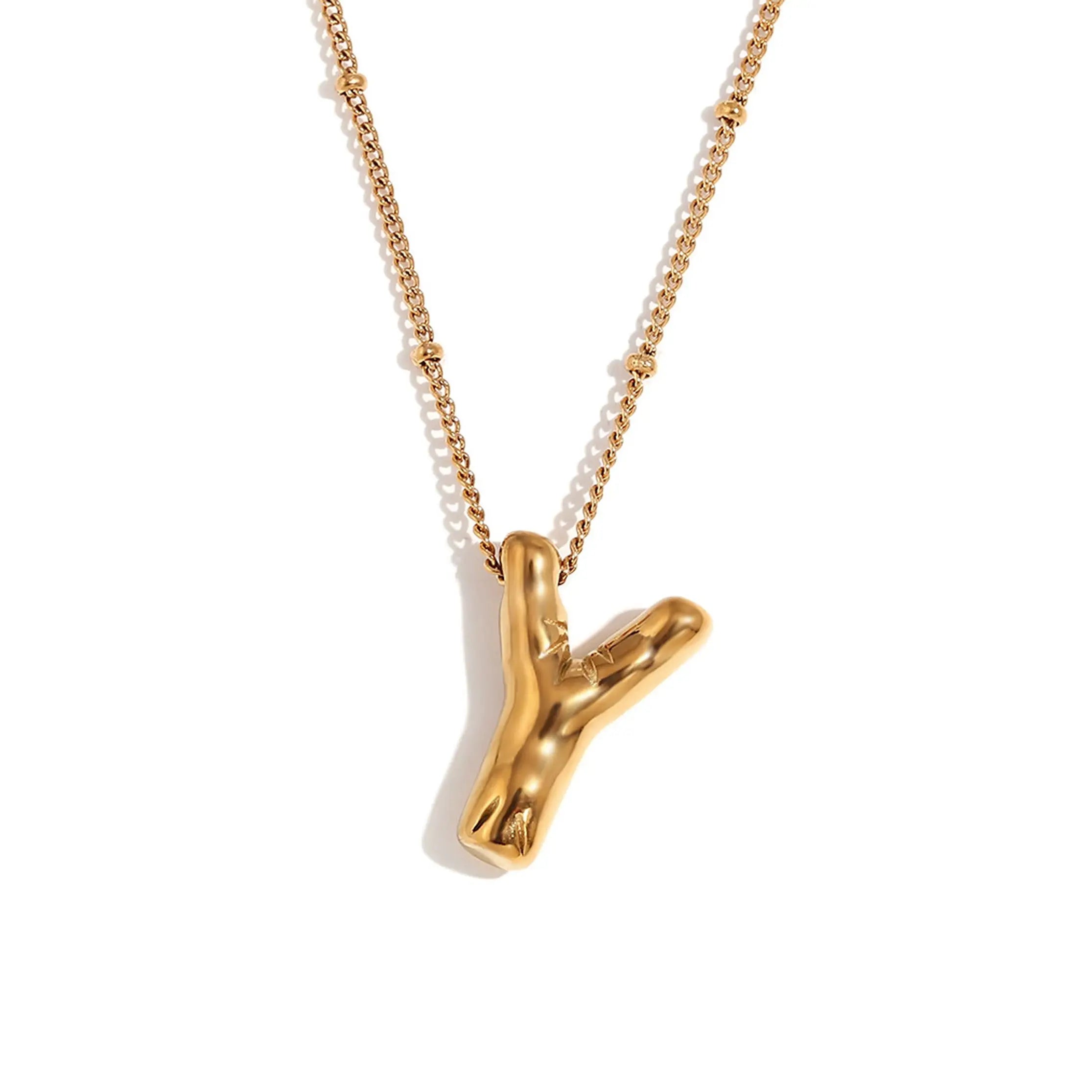 Bubble Initial Necklace