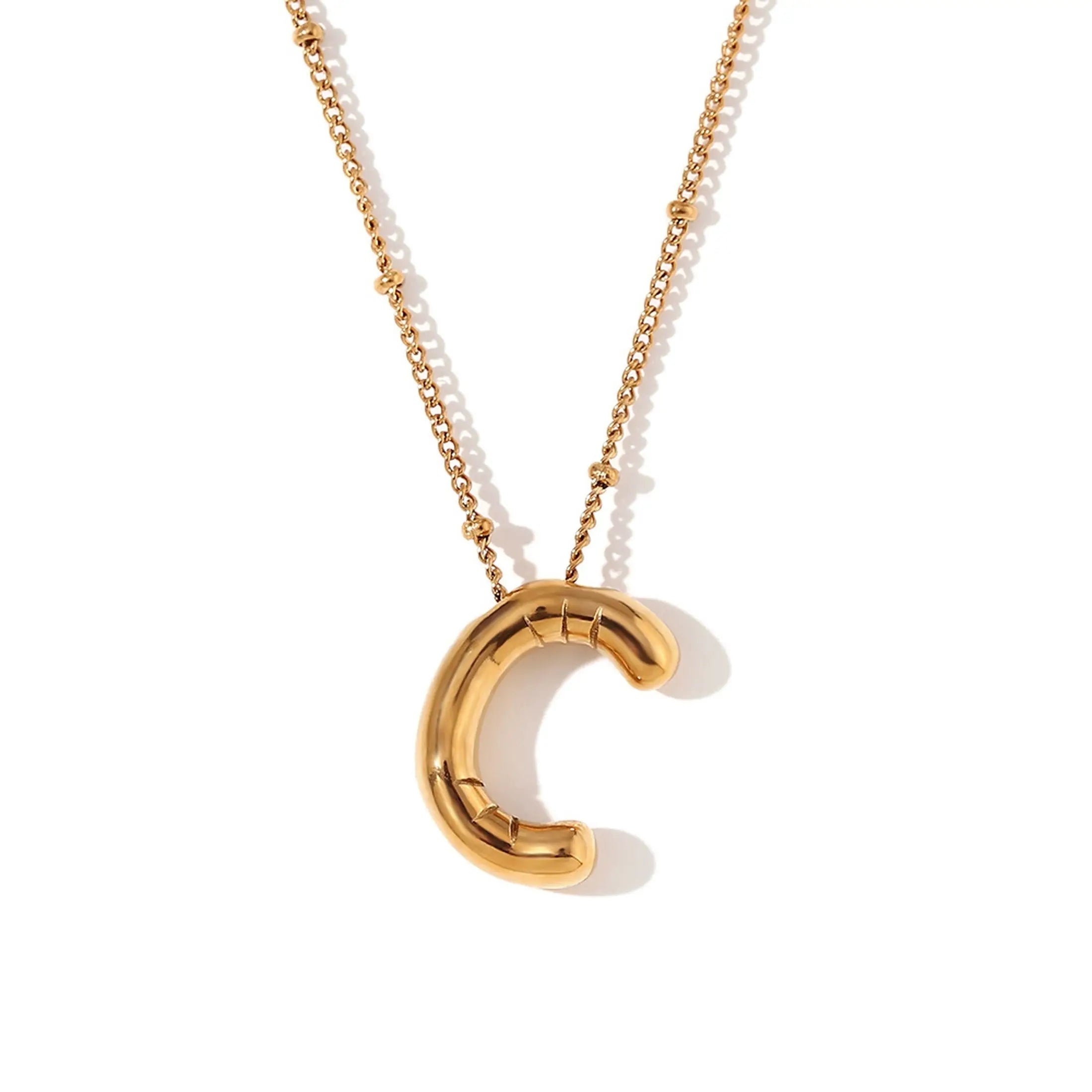 Bubble Initial Necklace