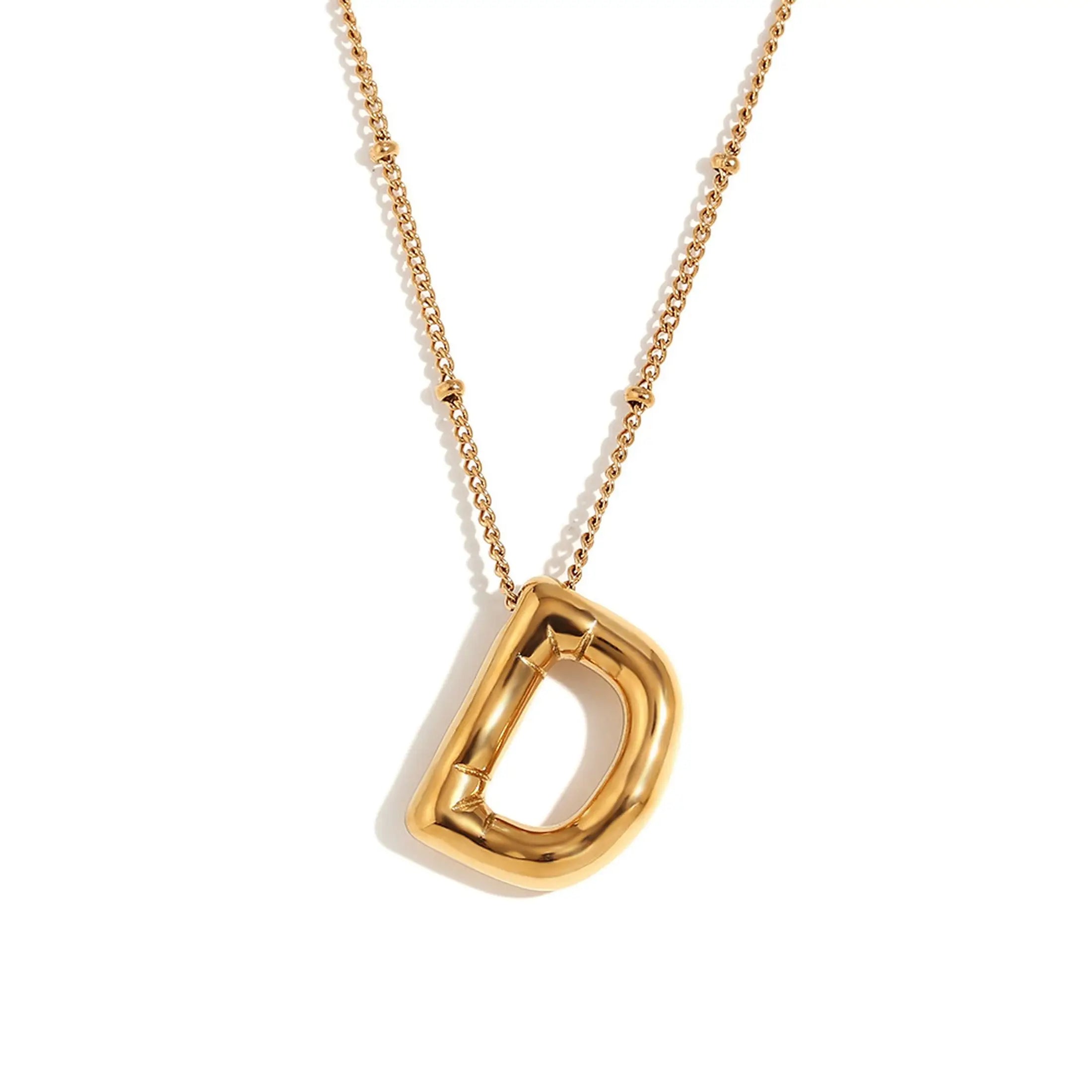 Bubble Initial Necklace