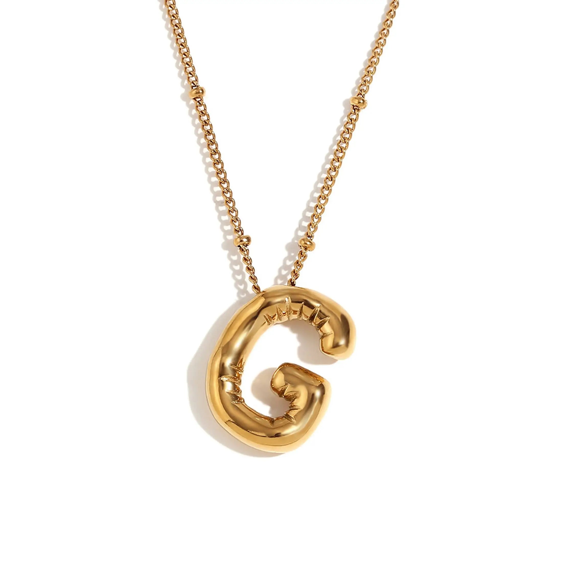 Bubble Initial Necklace