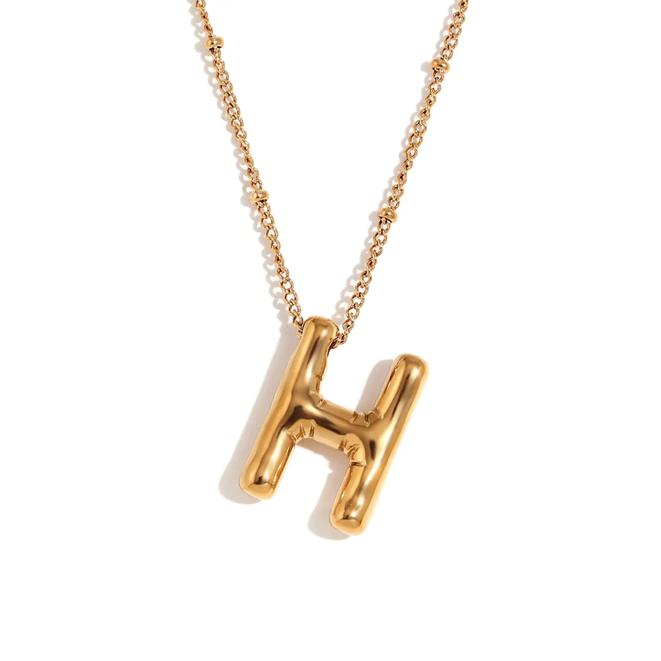 Bubble Initial Necklace