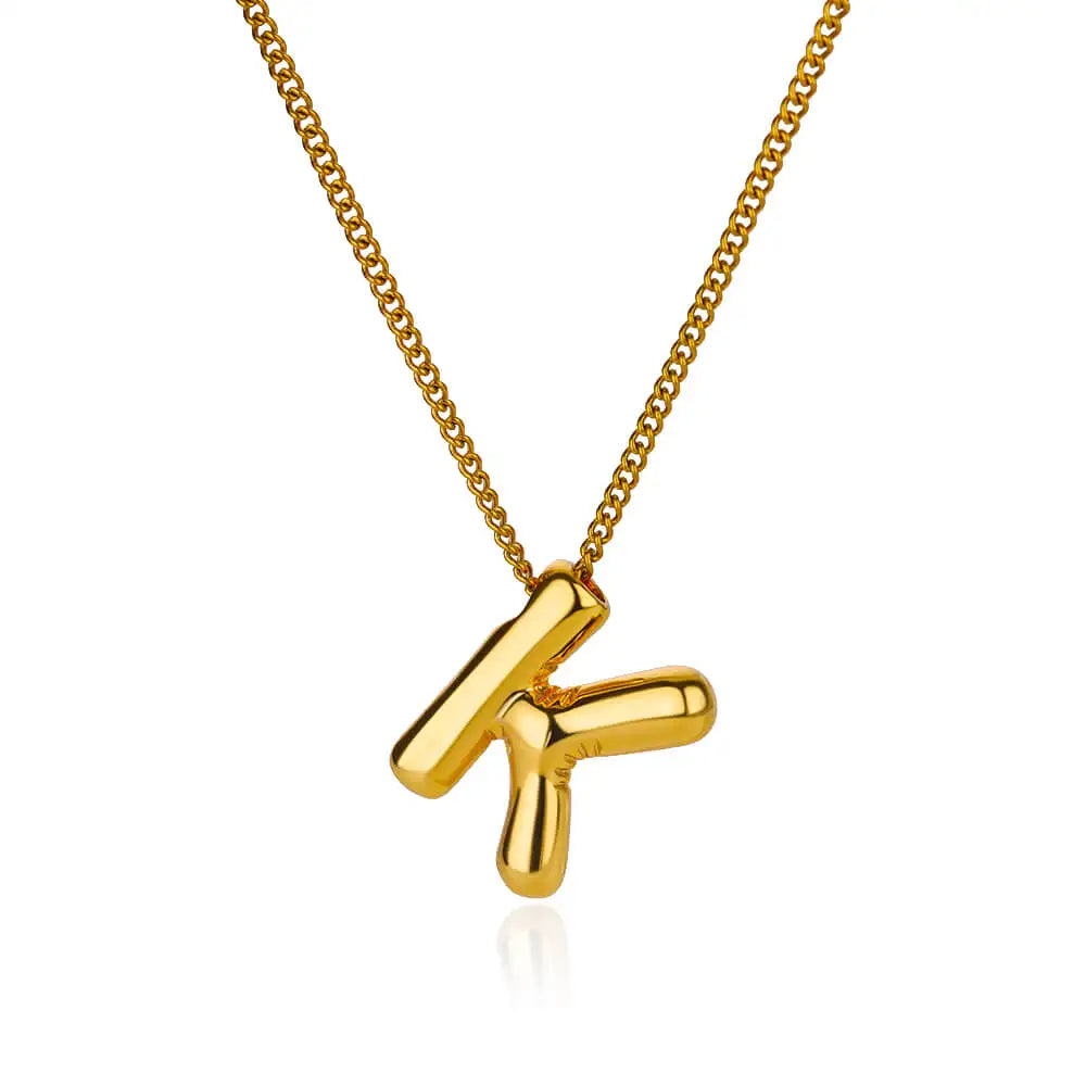 Chunky Initial Letter Necklace