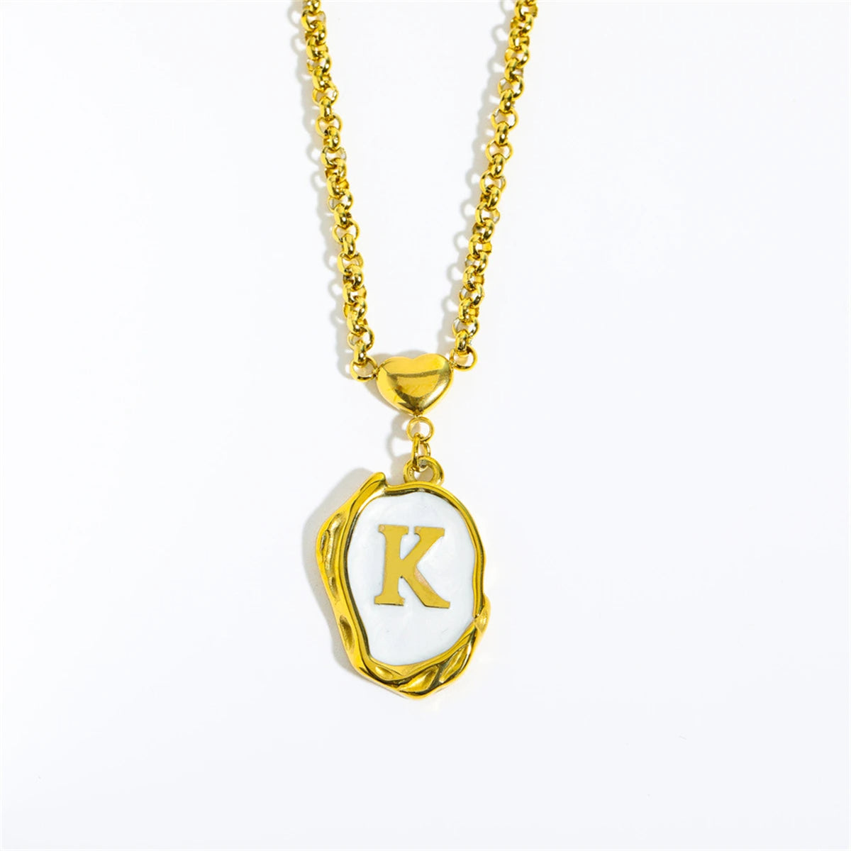 Irregular Dripping Initial Necklace